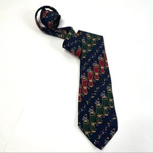 Earthly Goods Golfwear 100% Silk Golf Tie